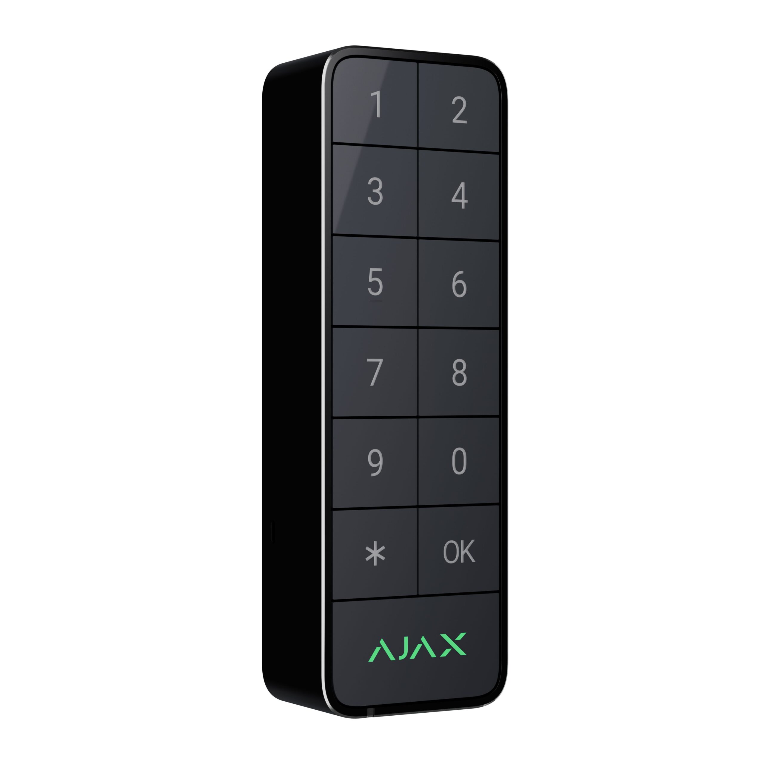 Render - Ajax Superior KeyPad Outdoor Fibra - graphite - front - angle KEYPADOUTDOOR-GRAPHITE G3 FIBRA S - Image 1