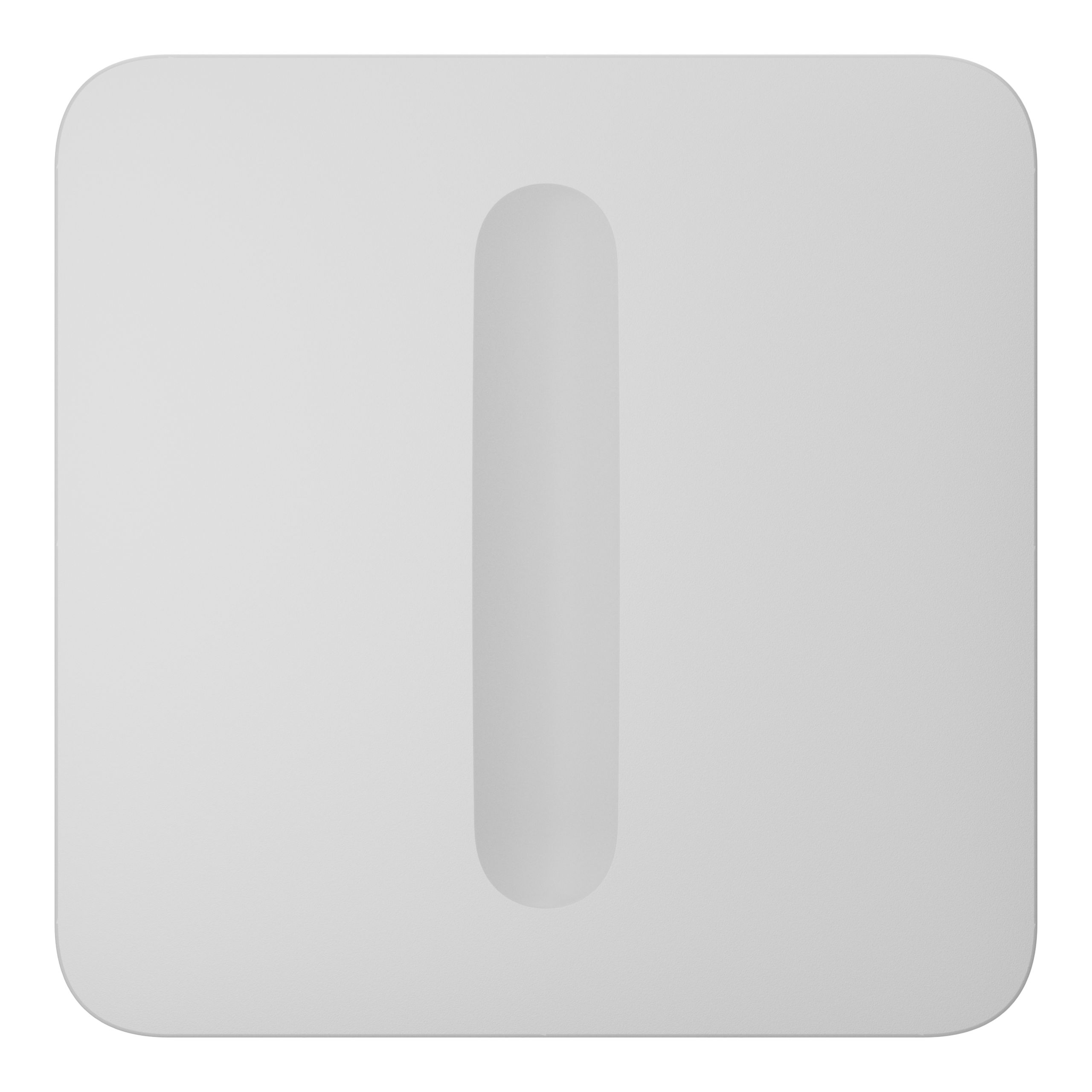 Render – Ajax LightSwitch (Dimmer) Jeweller – white – front SOLOBUTTON-WHITE (DIMMER) - Image 1